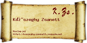 Kőszeghy Zsanett névjegykártya